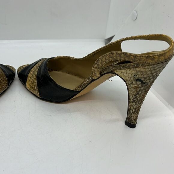 VINTAGE GIORGIO LEONI WOMENS SNAKESKIN PUMPS FTL-08-366 - Picture 5 of 9